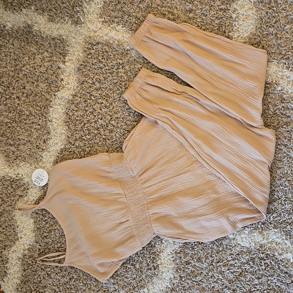 Jolie & Joy by FCT With Love Pants - NWT Jolie & Joy Muslin Jumpsuit Tan